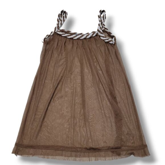 Genevieve Gozum Top Size Small Sheer Tank Sleeveless Cover Up Tank Summer Beach - Picture 1 of 5